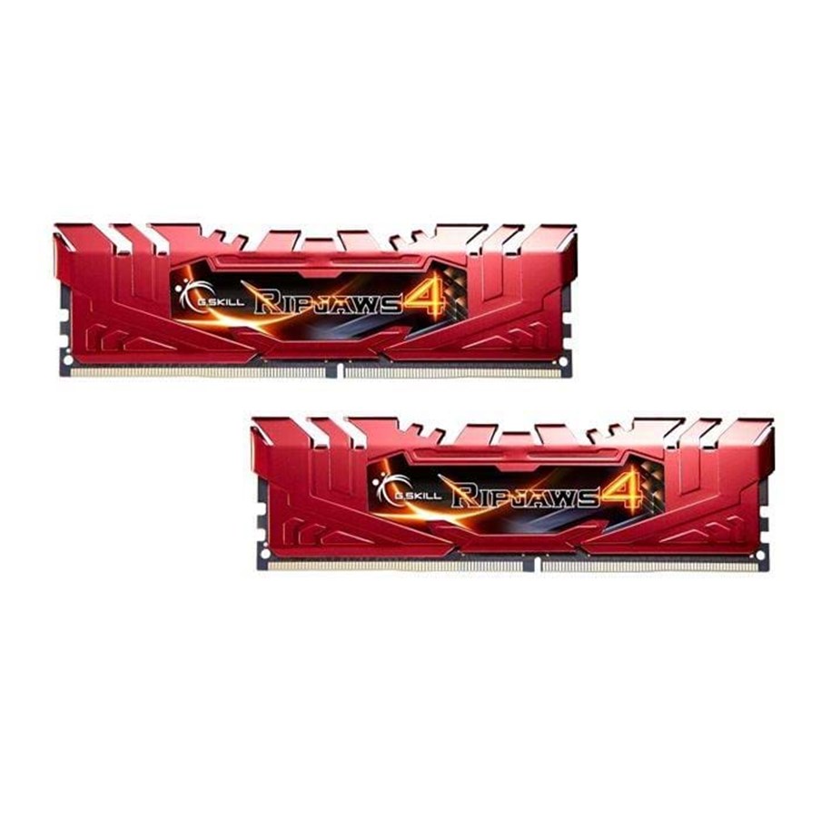 RAM - G.Skill Ripjaws 4 DDR4-2400 - 16GB - CL15 - Dual Channel (2 pcs) - Intel XMP - Punainen - F4-2400C15D-16GRR