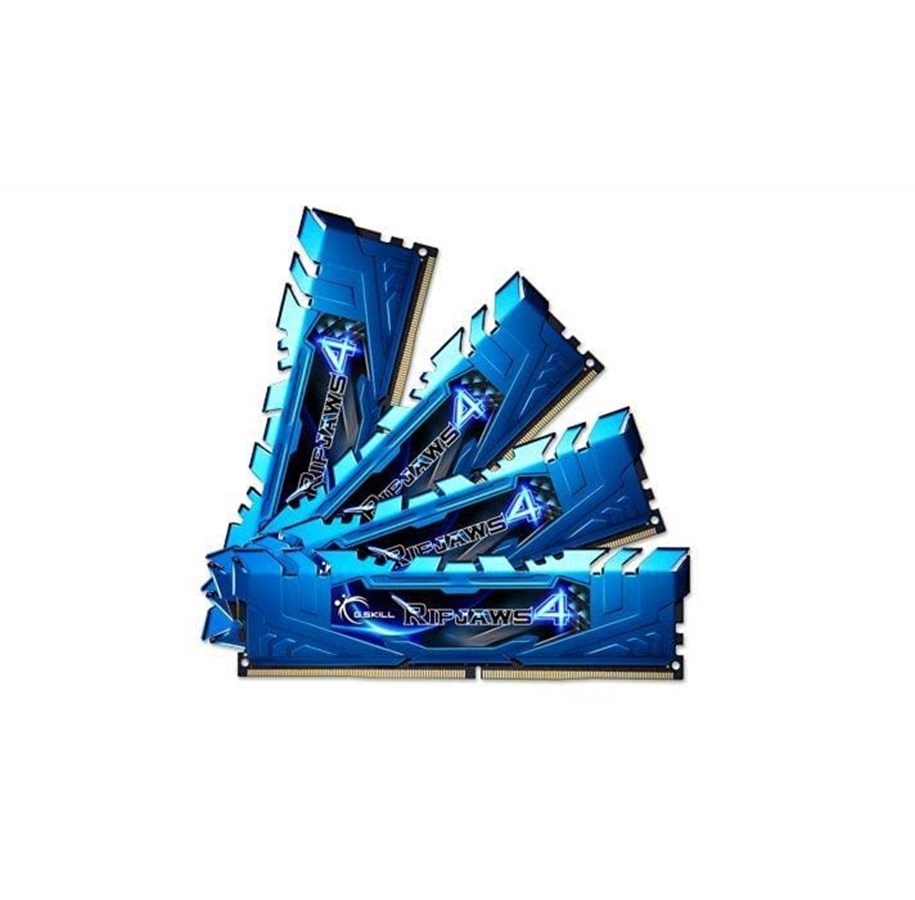 RAM - G.Skill Ripjaws 4 DDR4-2666 - 32GB - CL16 - Quad Channel (4 pcs) - Intel XMP - Sininen - F4-2666C16Q-32GRB