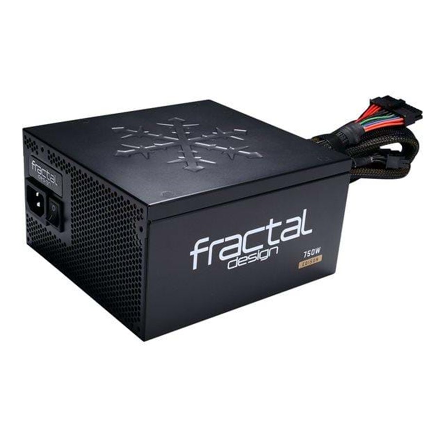 Virtalähde - Fractal Design Edison M 650W Virtalähde - 650 Watt - 120 mm - ATX - 80 Plus Kulta sertifioitu - FD-PSU-ED1B-650W-EU