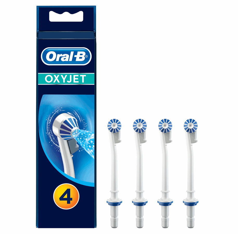 Sähköhammasharjat - Oral-B Hammasharjan vaihtopäät Oxyjet -Vaihtosuuttimet, 4 Kpl - ED Oxyjet 4er