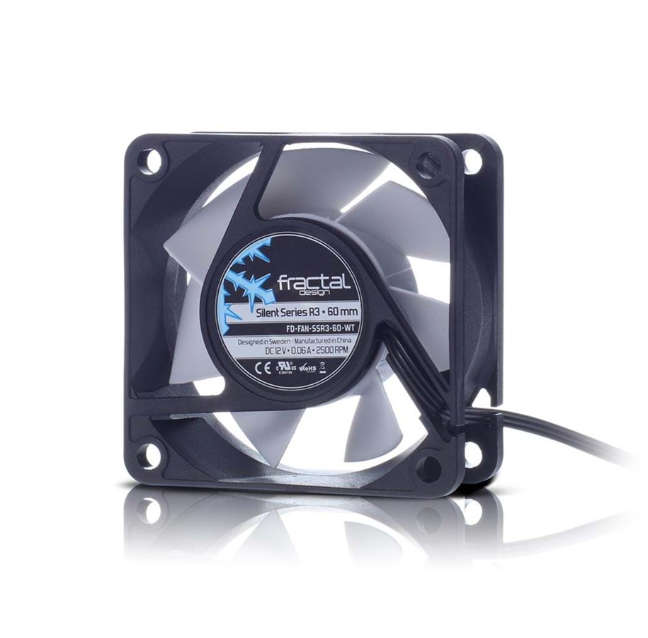 Kotelotuuletin - Fractal Design Fan Silent R3 - Kotelotuuletin - 60mm - Valkoinen - 20 dBA - FD-FAN-SSR3-60-WT