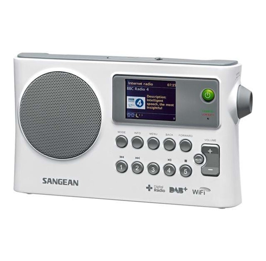 DAB, Verkko- & Kelloradiot - Sangean WFR-28C - White - Valkoinen - WFR-28 C