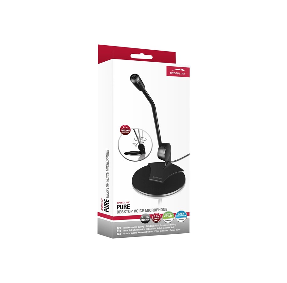 Mikrofonit - Speed-Link SL-8702-BK PURE Desktop Voice Mikrofoni - SL-8702-BK