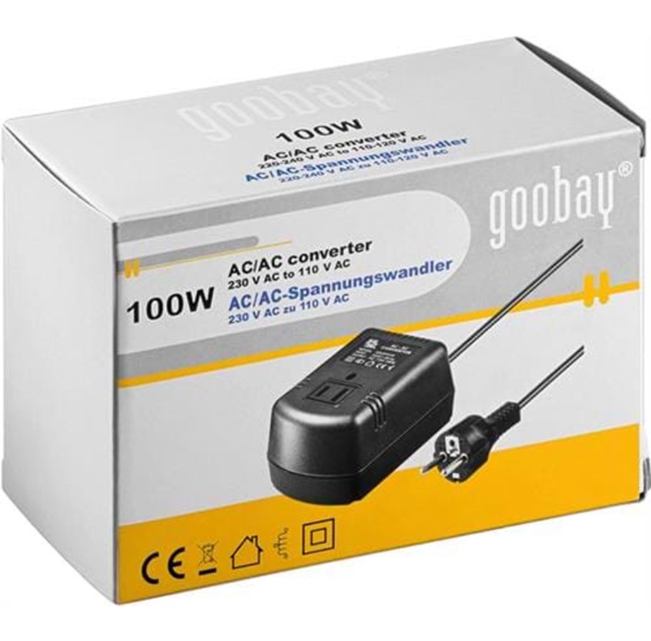 Akut ja Paristot - Pro Jännitemuuntaja 230V-110V - 100W - 4040849547553