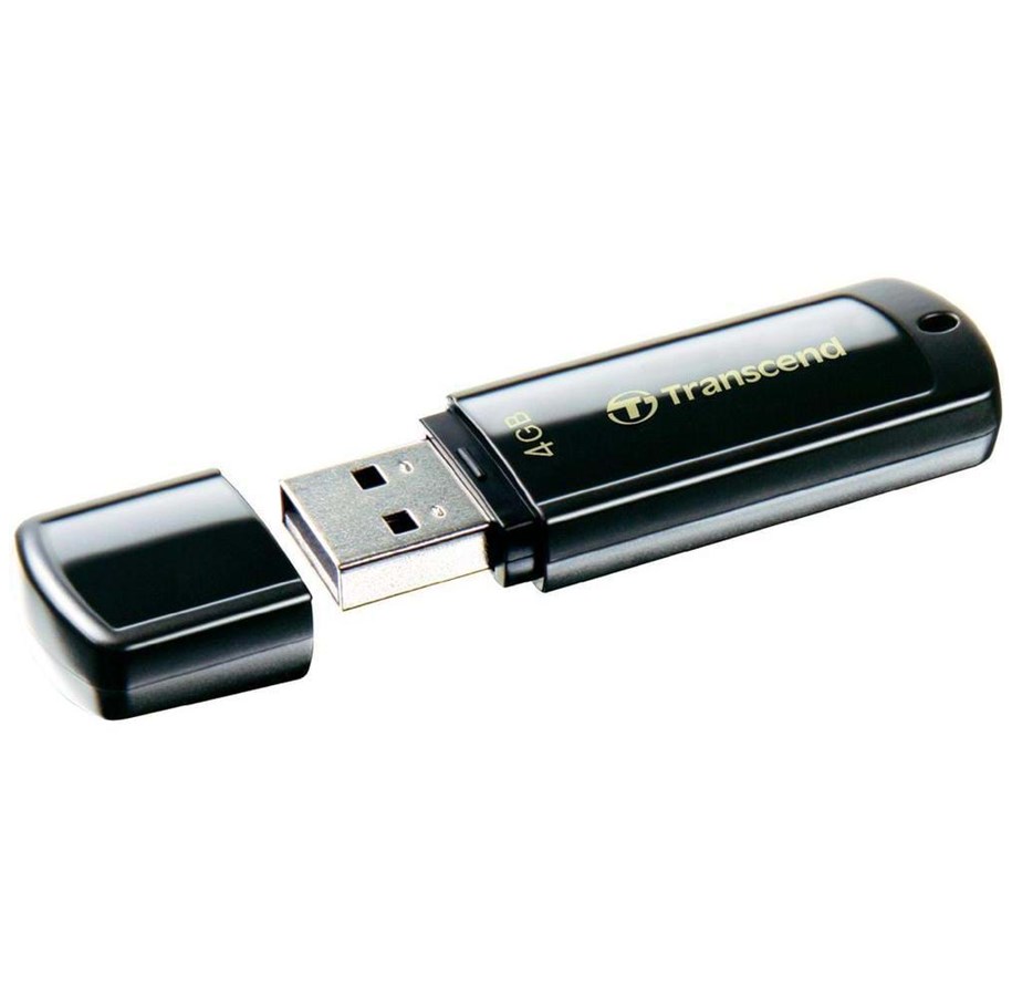 USB-tikku - Transcend JetFlash 350 Musta - 4GB - 4GB - USB-tikku - TS4GJF350