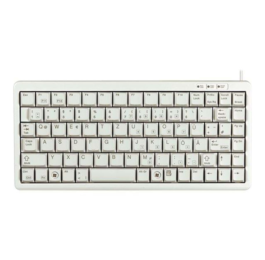 Näppäimistöt - Cherry Kompakti näppäimistö G84-4100 - Näppäimistö - Pohjoismainen - Harmaa - G84-4100LCMPN-0