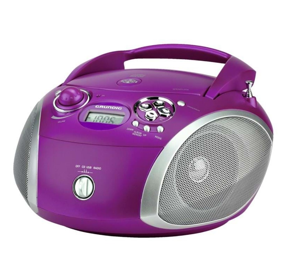 DAB, Verkko- & Kelloradiot - Grundig RCD 1445 USB Purple / Silver - AM/FM - Stereo - GDP6360