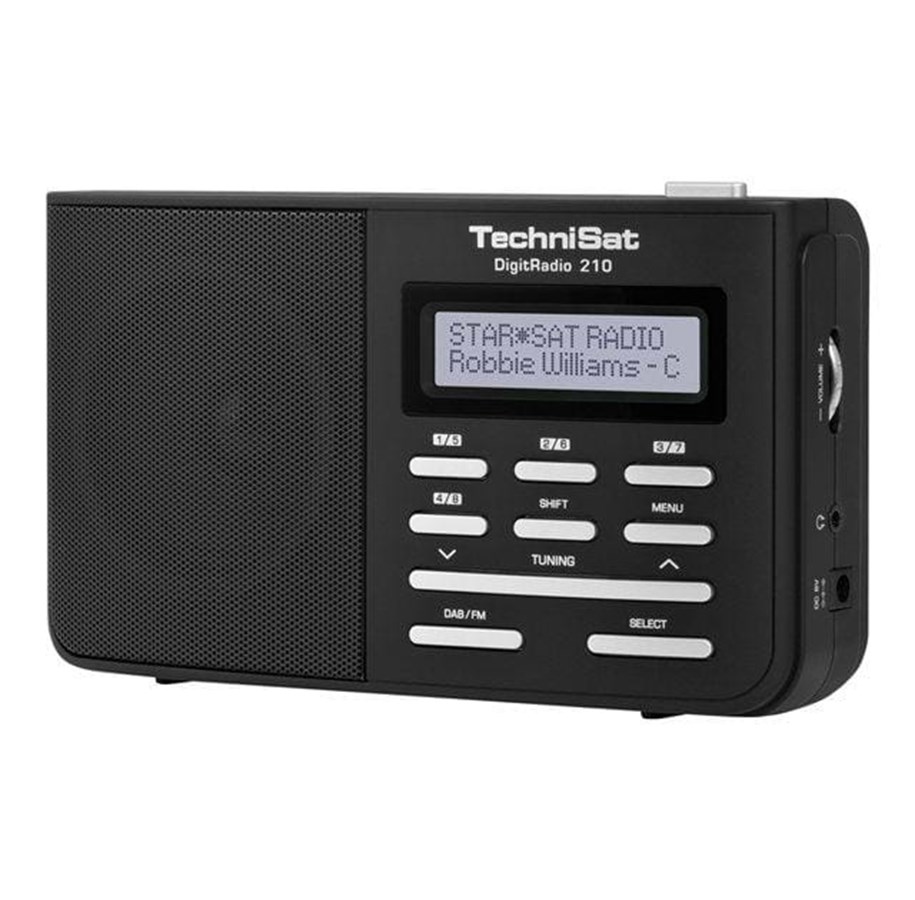 DAB, Verkko- & Kelloradiot - TechniSat Digit 210 - DAB/DAB+/FM - Musta - 0000/4961