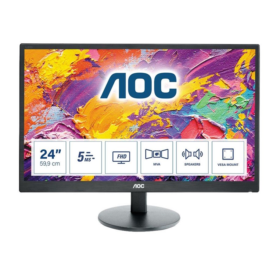 Näyttö - 24" AOC Arvo M2470SWH-kaiuttimet - M2470SWH