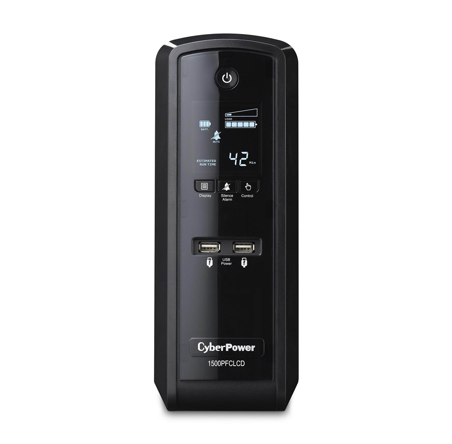 UPS - CyberPower CP1500EPFCLCD VA1500 / 900W 6x Schuko -pistorasiaa - CP1500EPFCLCD