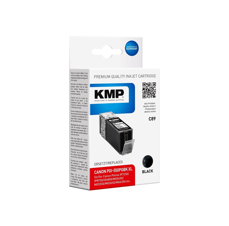 Mustepatruunat, värikasetit ja lisävarusteet - KMP 1518.0001 / C89 Canon vaihtoehtoinen PGI-550PGBK XL - 1518,0001