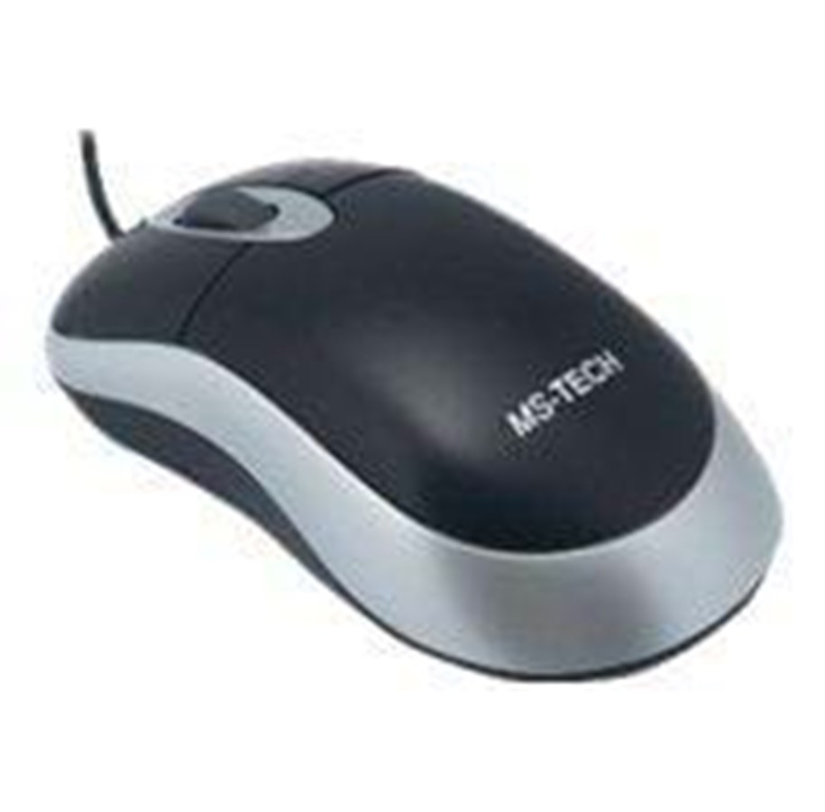 Hiiret - MS-Tech SM-25 - Hiiri - Optinen - 3 painiketta - Musta - SM-25-USB SCHWARZ/SI