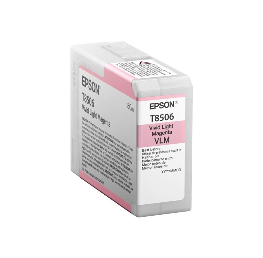 Mustepatruunat, värikasetit ja lisävarusteet - Epson T8506 - High Kapasiteetti - Vivid Light Magenta Ink - C13T850600