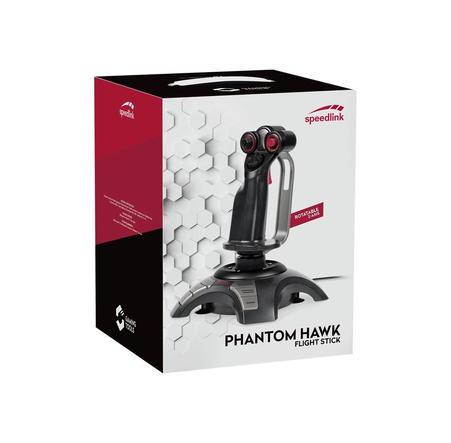Pelit - lisävarusteet - Speed-Link SL-6638 Phantom Hawk -lentosauva - Wired Controller - PC - SL-6638-BK