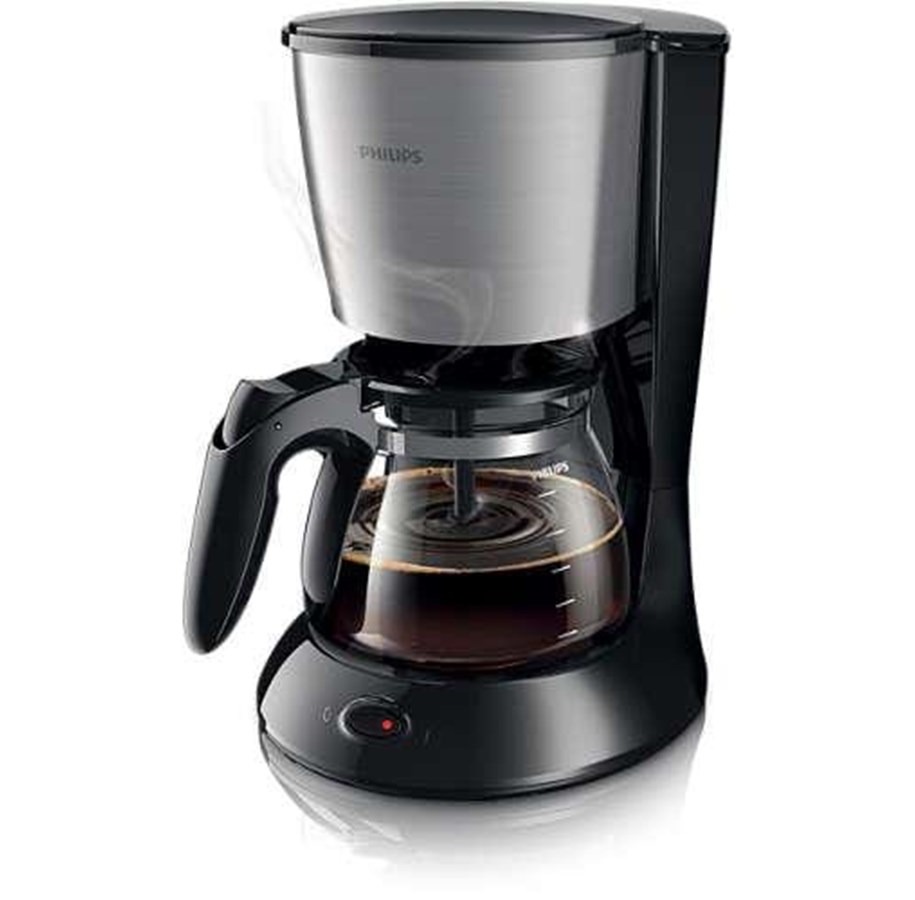 Kahvi ja Espresso - Philips Sort/metal kaffemaskine med glaskande - HD7462/21