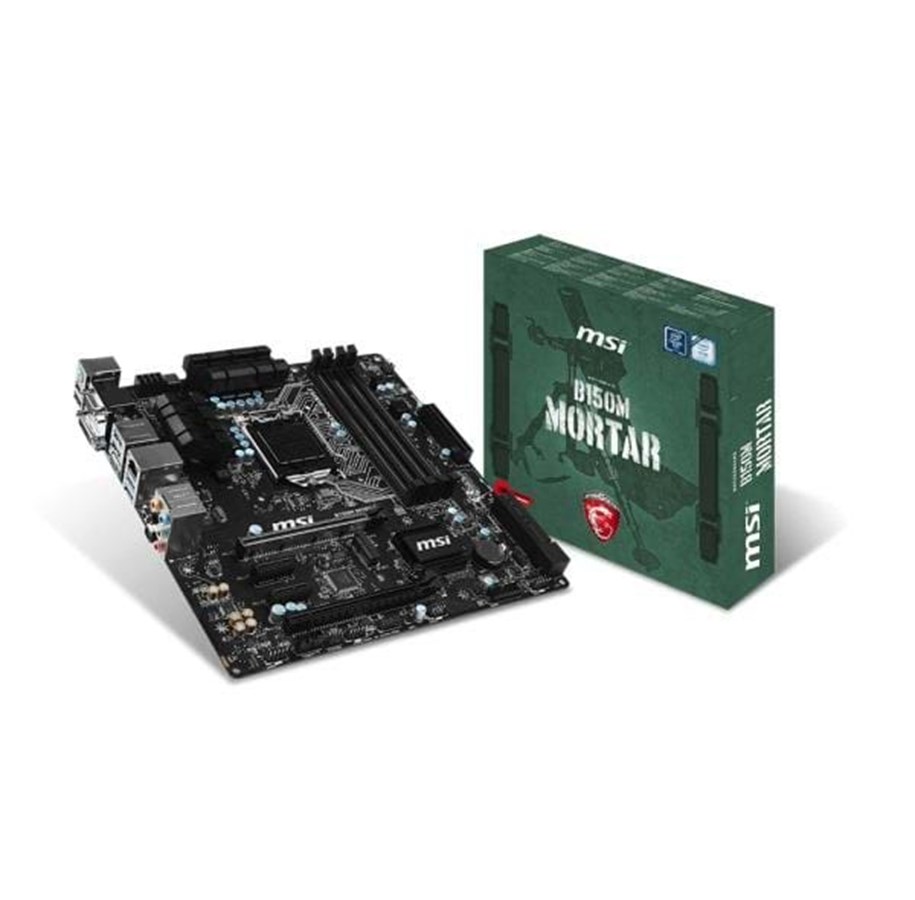 Emolevy - MSI B150M MORTAR Emolevy - Intel B150 Express - Intel LGA1151 - DDR4 RAM - Micro-ATX - B150M MORTAR