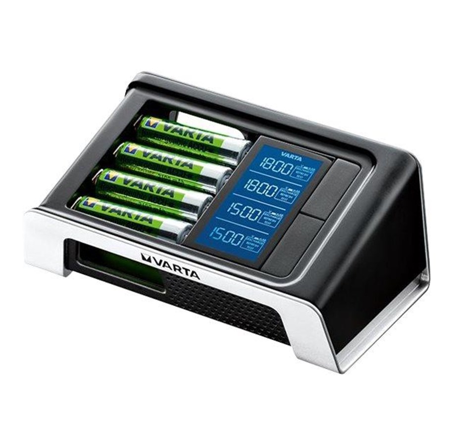 Akut ja Paristot - VARTA LCD Ultra Fast Charger + 4x AA 240 - 57675101441