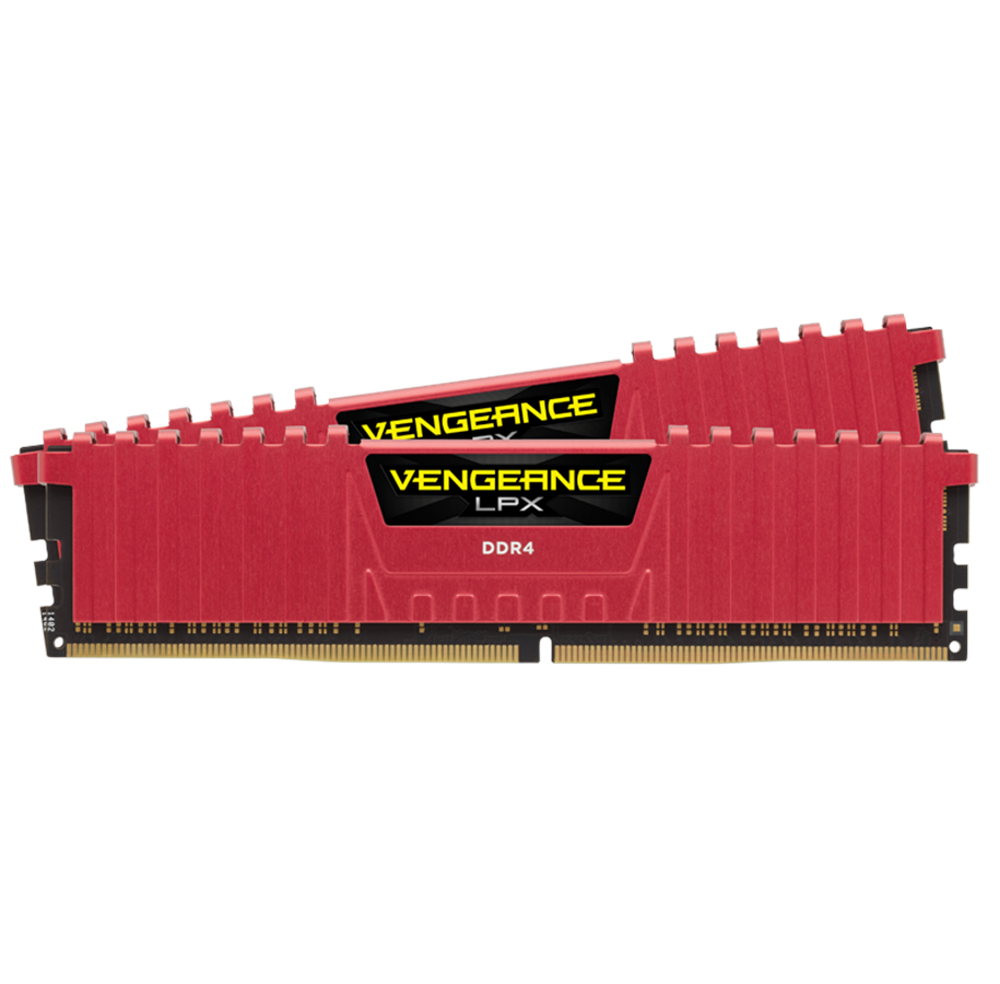 RAM - Corsair Vengeance LPX DDR4-3000 - 16GB - CL15 - Dual Channel (2 pcs) - Intel XMP - Punainen - CMK16GX4M2B3000C15R