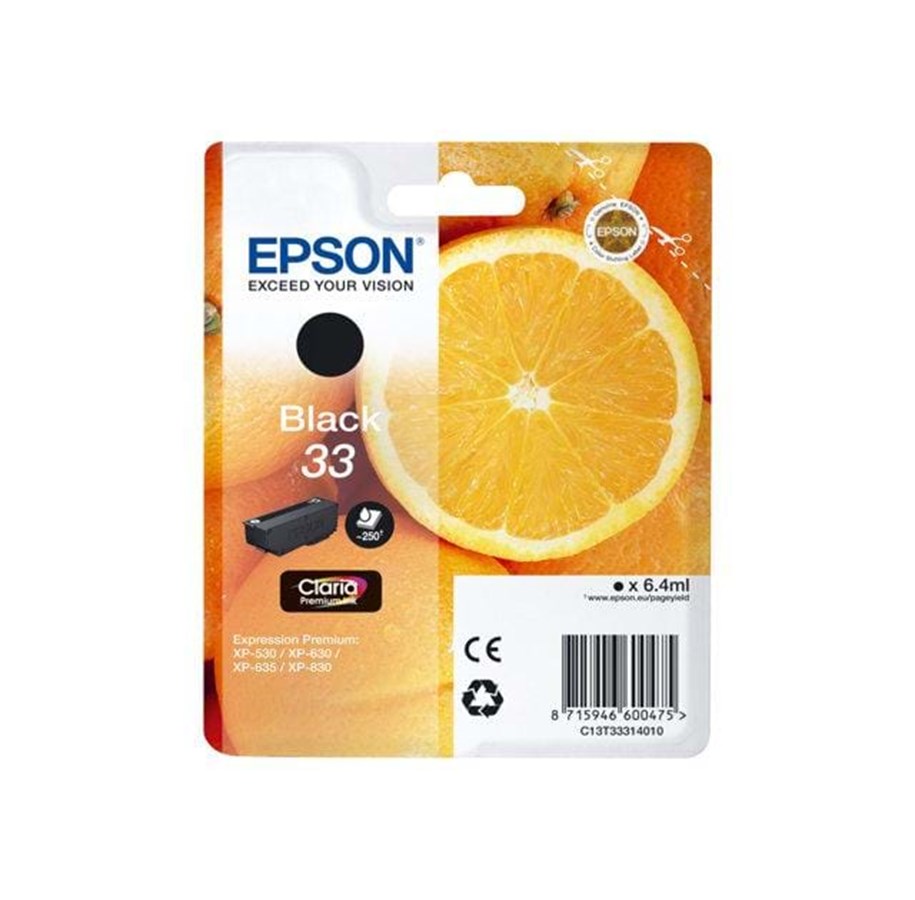Mustepatruunat, värikasetit ja lisävarusteet - Epson Kolmekymmentäkolme - C13T33314010