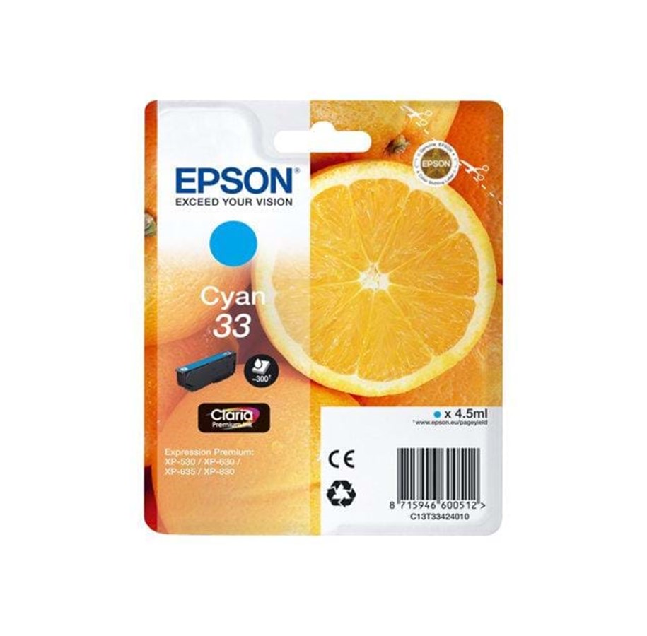 Mustepatruunat, värikasetit ja lisävarusteet - Epson 33 - C13T33424010