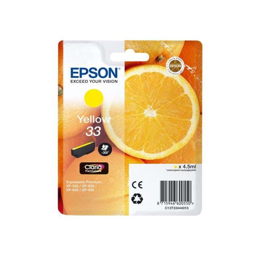 Mustepatruunat, värikasetit ja lisävarusteet - Epson Kolmekymmentäkolme - C13T33444010