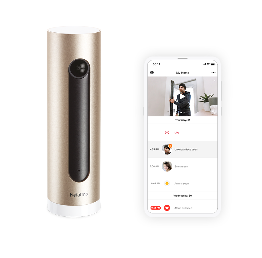 Smart Home - Älykoti - Netatmo Welcome Smart Indoor Camera - Älykäs valvontakamera sisätiloihin - NSC01-EU