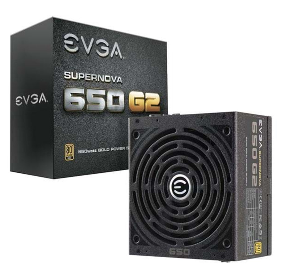 Virtalähde - EVGA SuperNOVA 650 G2 Virtalähde - 650 Watt - 140 mm - ATX - 80 Plus Kulta sertifioitu - 220-G2-0650-Y2