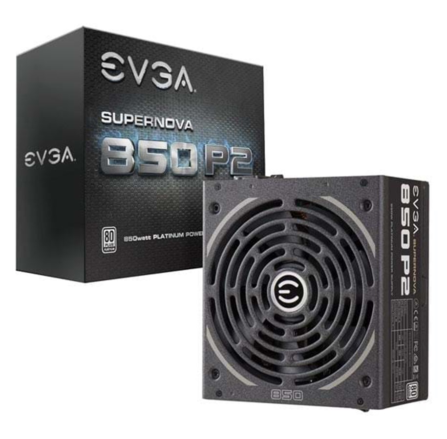 Virtalähde - EVGA SuperNOVA 850 P2 Virtalähde - 850 Watt - 140 mm - ATX - 80 Plus Platina sertifioitu - 220-P2-0850-X2