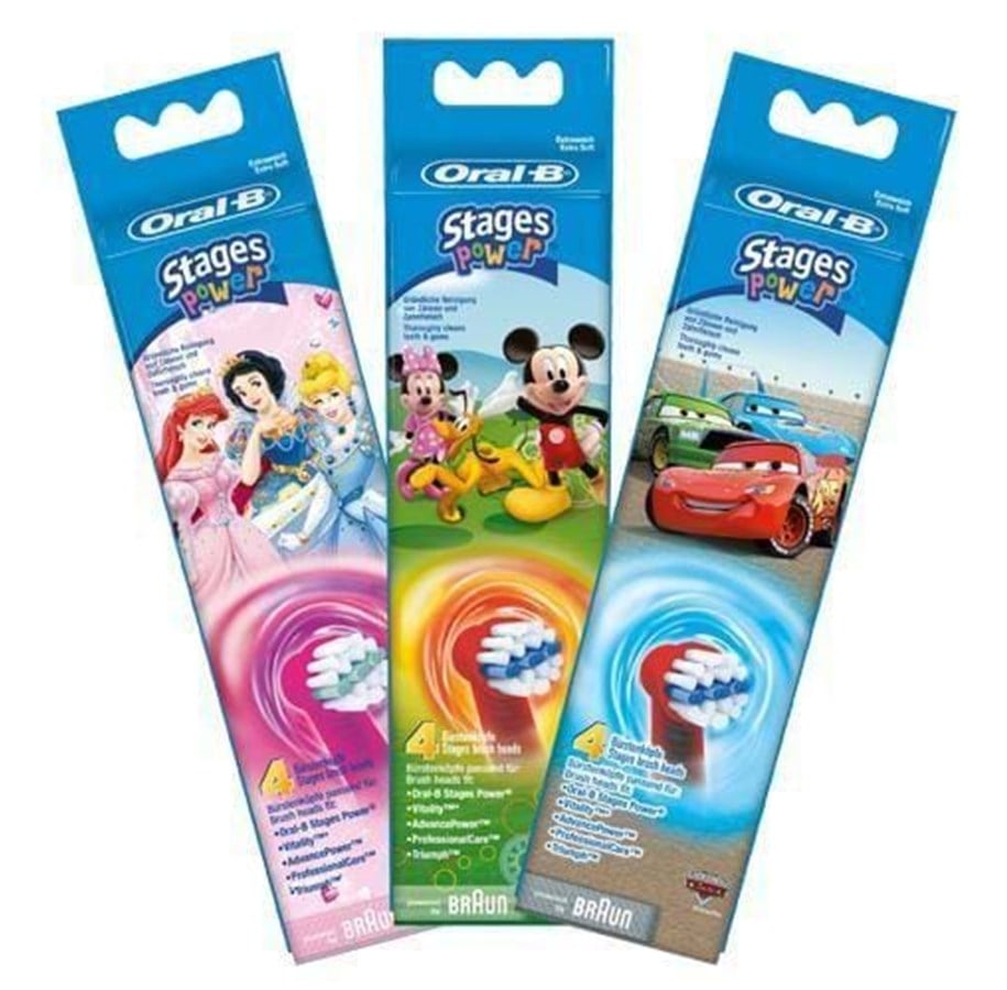 Sähköhammasharjat - Oral-B Hammasharjan vaihtopäät Stages Power 4 pack - 068341