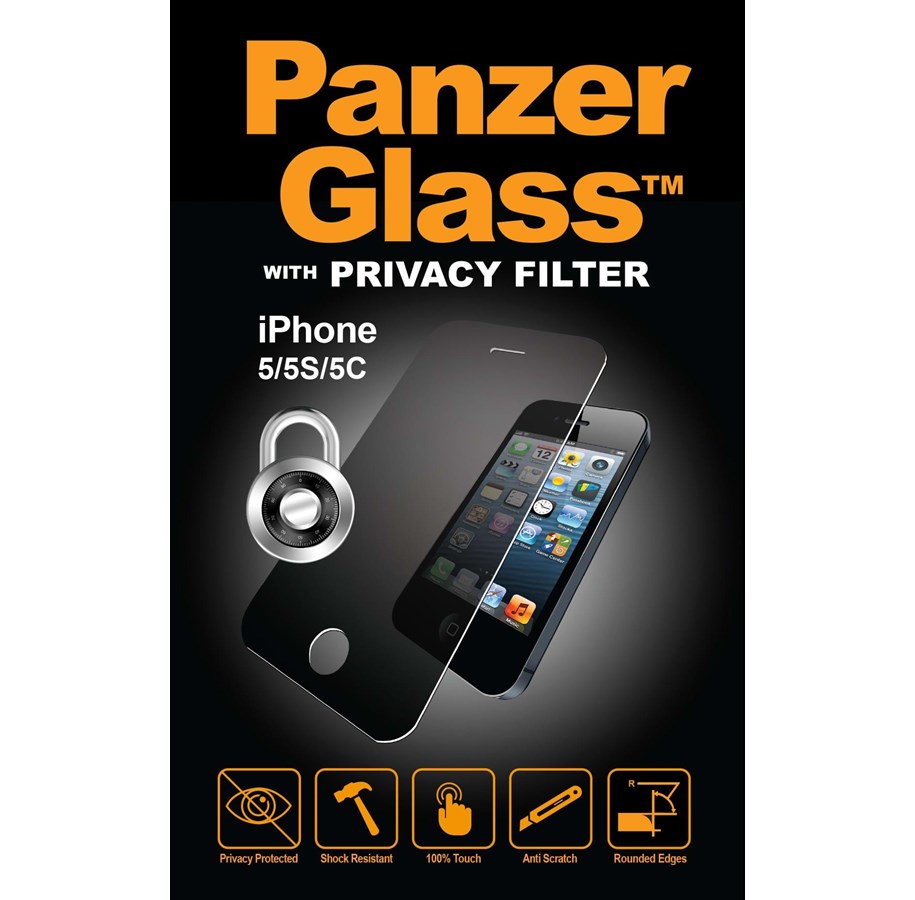 Puhelintarvikkeet - Näytönsuojat - PanzerGlass Apple iPhone 5/5s/5c/SE - Privacy - PANZERP1010