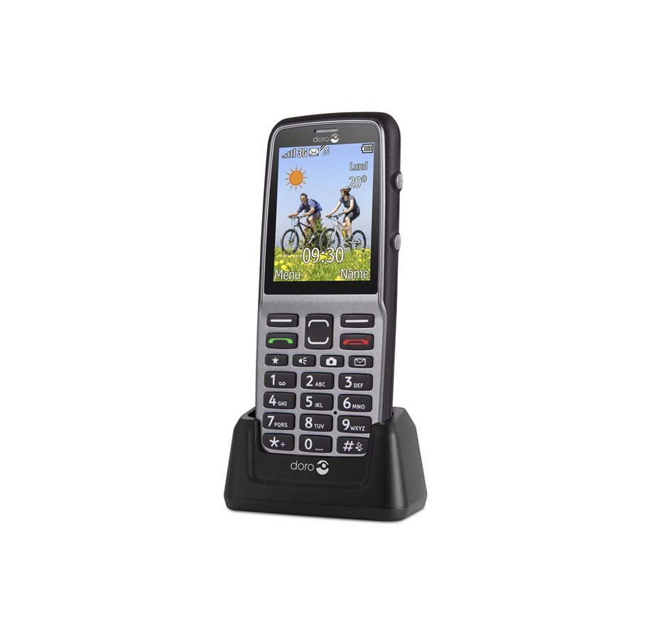 Puhelimet - Doro PhoneEasy 530X - Steel Black - 6824