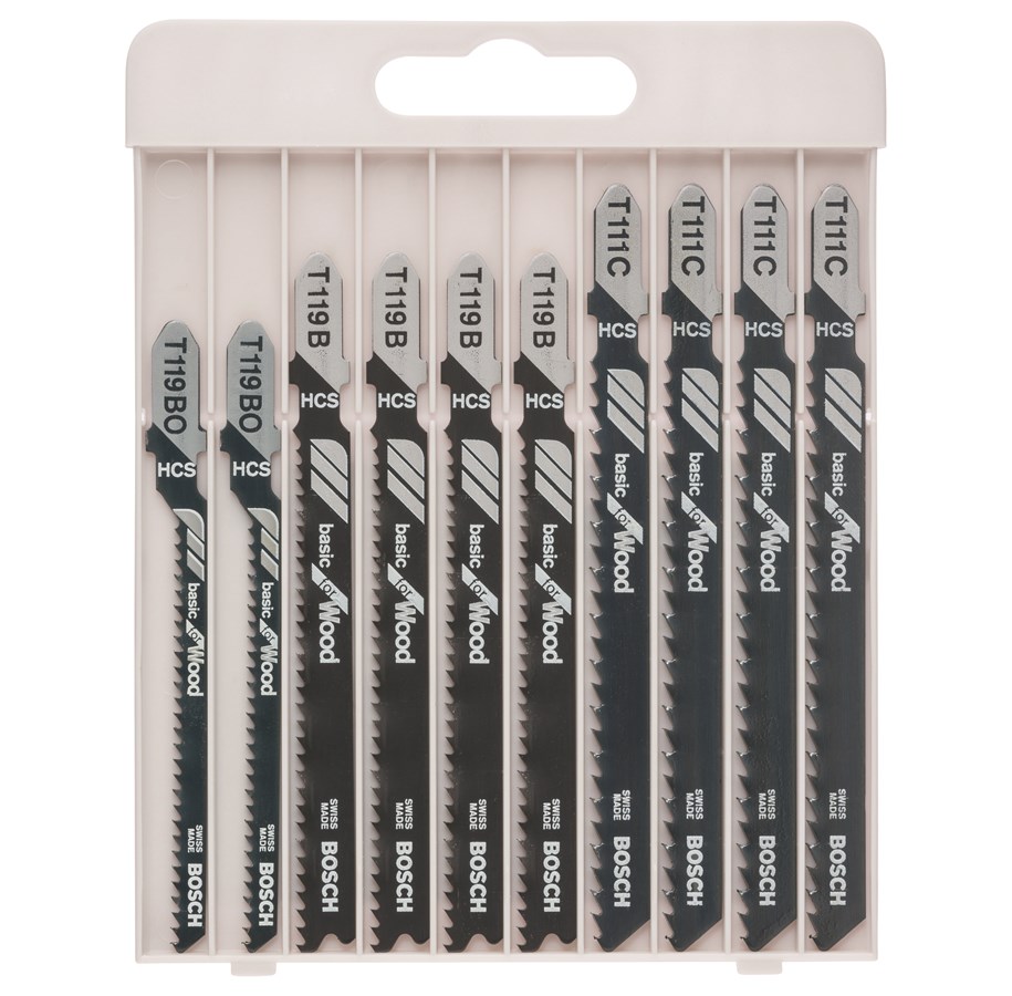 Pistosahat - Bosch 10-os. pistosahanteräsarja Basic for Wood T 119 BO (2x); T 119 B (4x); T 111 C (4x) - 2607010629