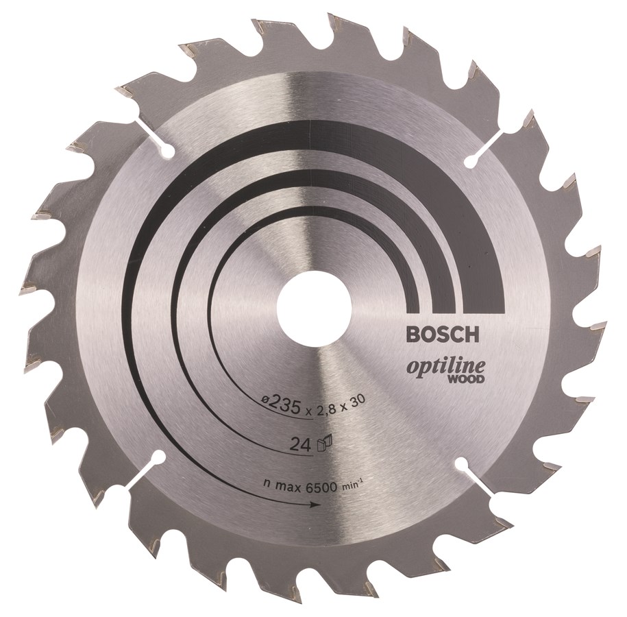 Pyörösahat - Bosch Pyörösahanterä Optiline Wood 235 x 30/25 x 2,8 mm, 24 - 2608640725