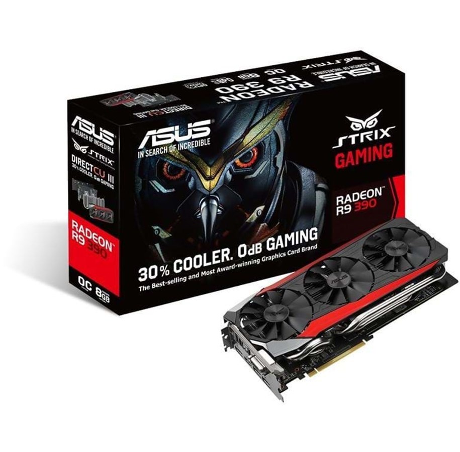Näytönohjaimet - ASUS Radeon R9 390 - 8GB GDDR5 RAM - Näytönohjaimet - 90YV08F0-M0NA00