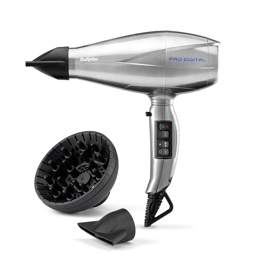Hiustenkuivaaja - Babyliss Hiustenkuivaaja Pro Digital - 2200 W - 6000E