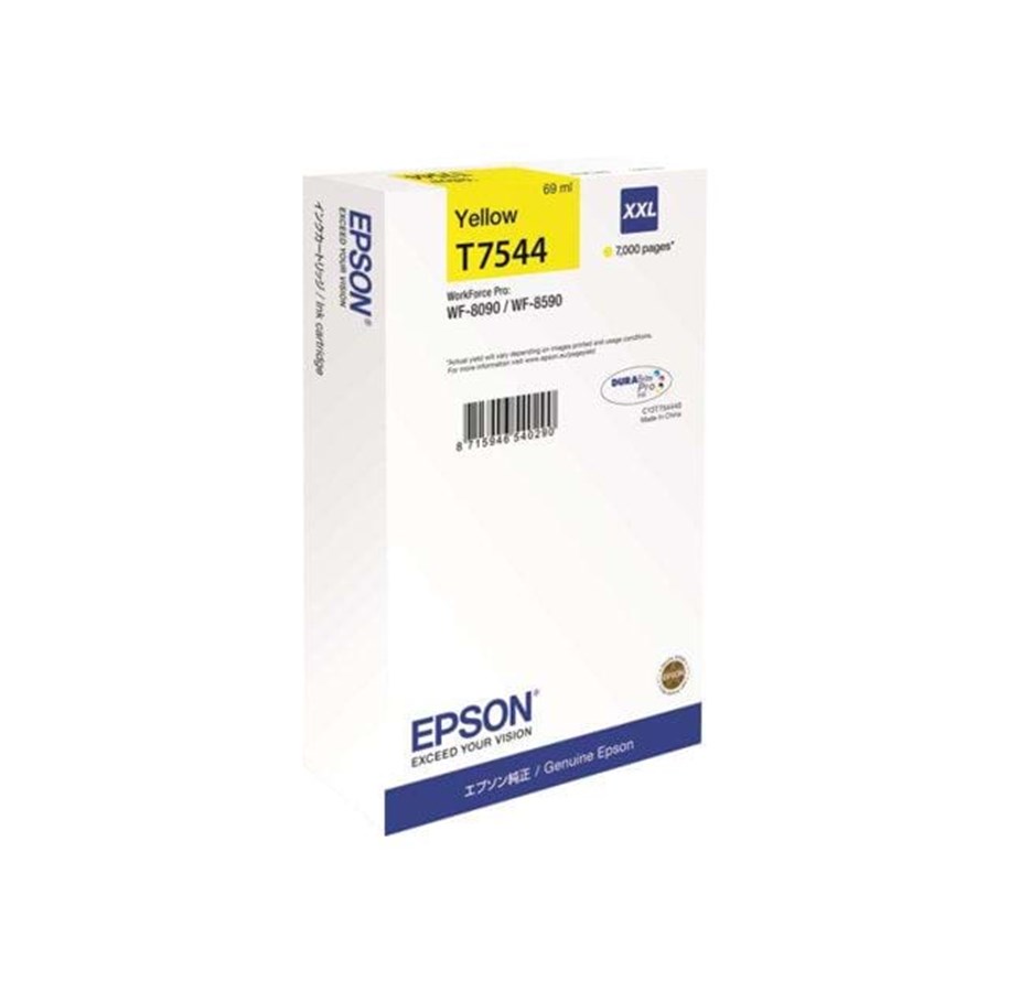 Mustepatruunat, värikasetit ja lisävarusteet - Epson T7544 - Yellow Ink XXL (T7544) - C13T754440