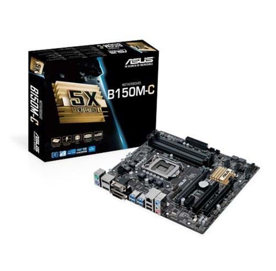 Emolevy - ASUS B150M-C Emolevy - Intel B150 Express - Intel LGA1151 - DDR4 RAM - Micro-ATX - 90MB0P00-M0EAY0