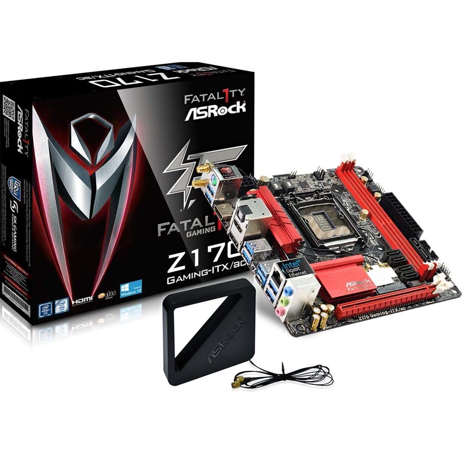 Emolevy - ASRock Fatal1ty Z170 Gaming-ITX/ac Emolevy - Intel Z170 - Intel LGA1151 socket - DDR4 RAM - Mini-ITX - Z170 GAMING-ITX/AC