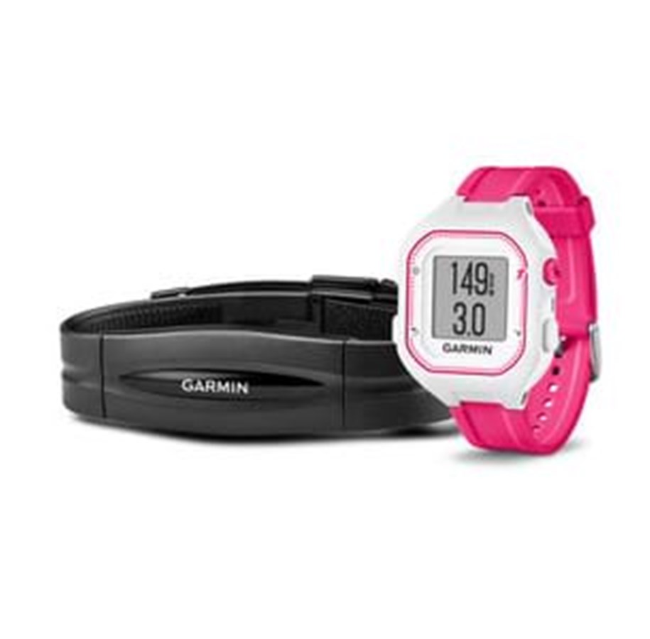 Älykellot, Urheilukellot & Aktiivisuusrannekkeet - Garmin Forerunner 25 HRM - White/Pink - 010-01353-71