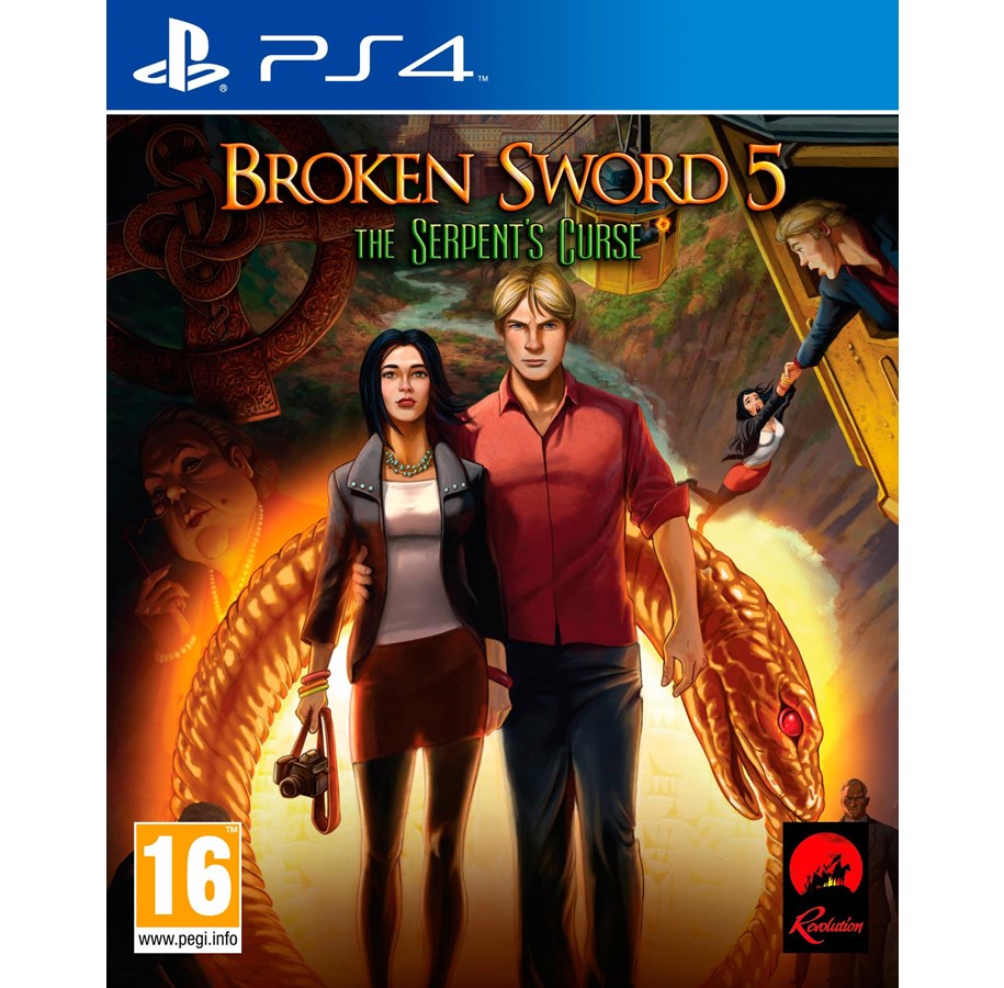 Pelit - Rikkoutunut miekka 5: Käärmeen kirous - Sony PlayStation 4 - Seikkailu - 4020628845438