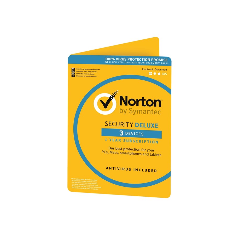 Antivirus & turvallisuus - NortonLifeLock Norton Security Deluxe 3.0 (3 user - 1 year) - Nordic - 21355377