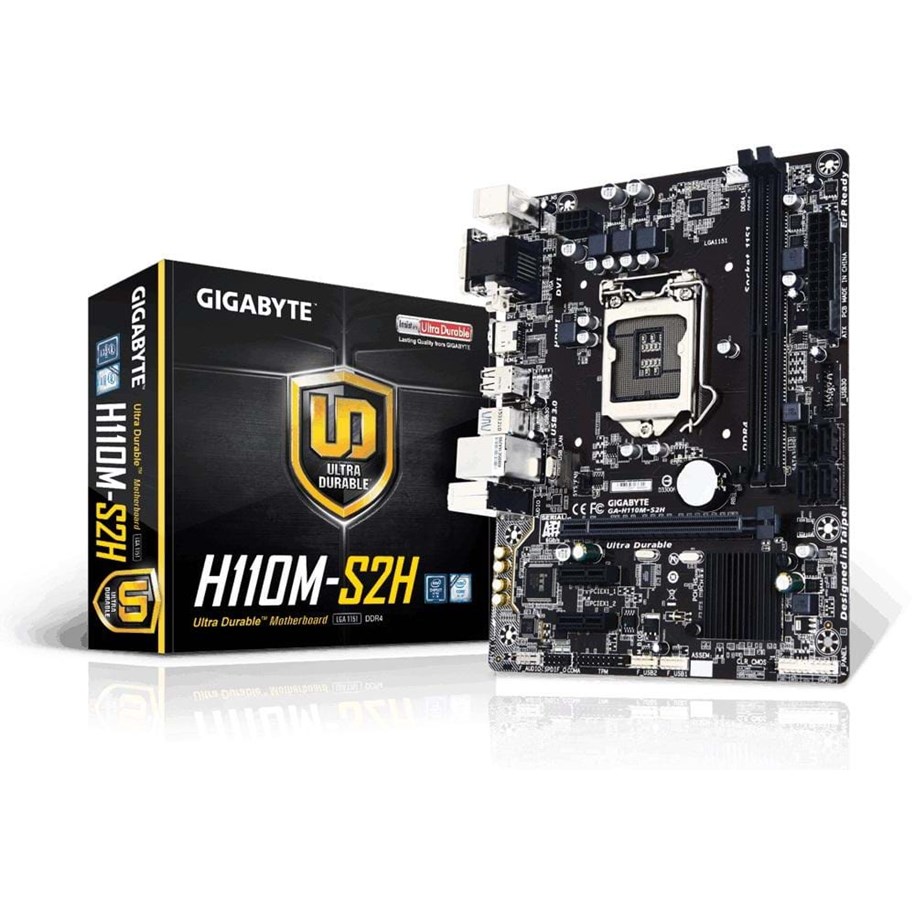Emolevy - GIGABYTE GA-H110M-S2H Emolevy - Intel H110 Express - Intel LGA1151 socket - DDR4 RAM - Micro-ATX - GA-H110M-S2H