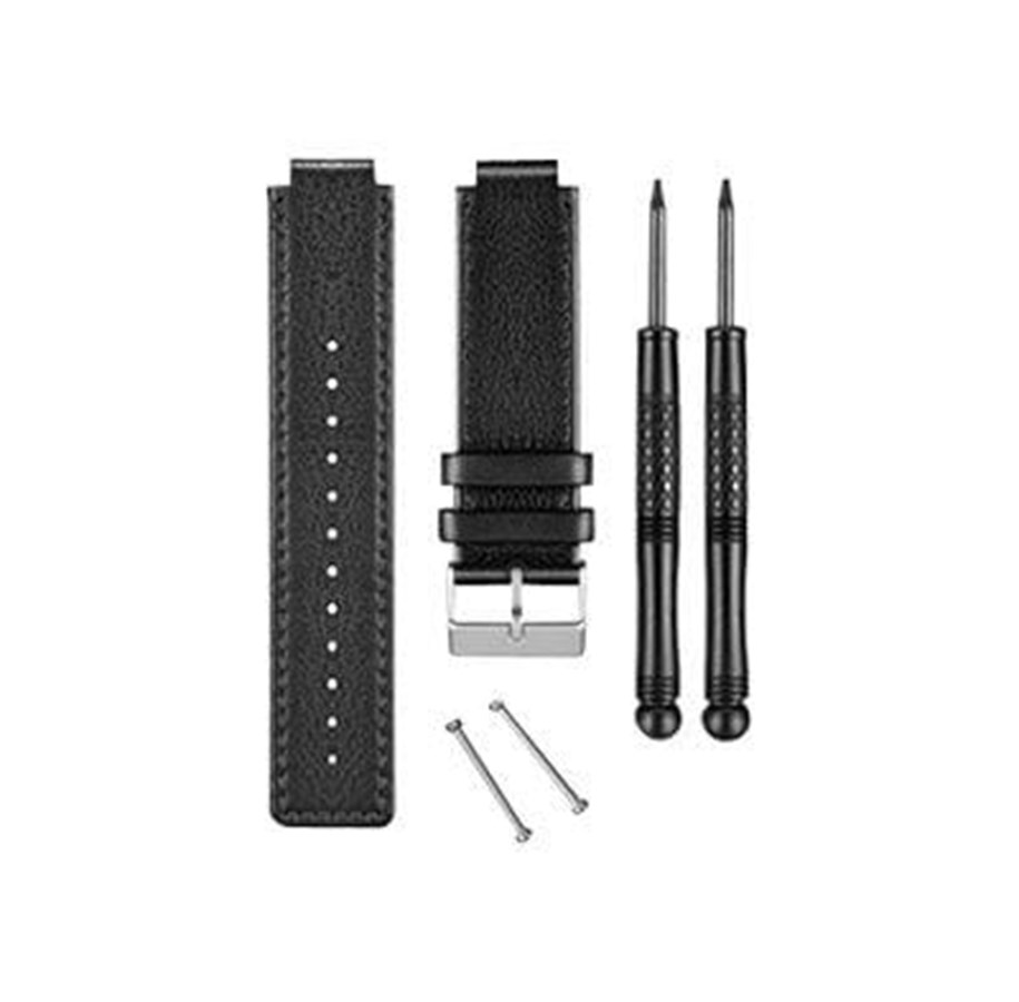 Puhelin - Muut lisävarusteet - Garmin vίvoactive Leather Band - Black - 010-12157-07
