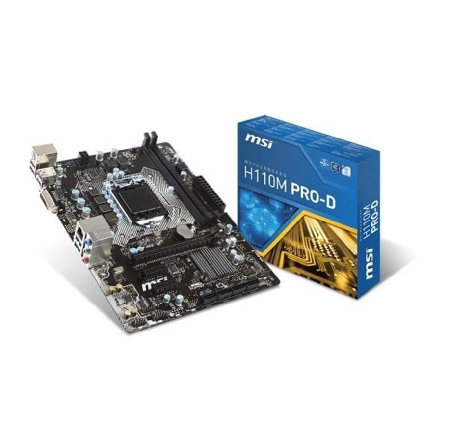 Emolevy - MSI H110M PRO-D Emolevy - Intel H110 Express - Intel LGA1151 socket - DDR4 RAM - Micro-ATX - H110M PRO-D