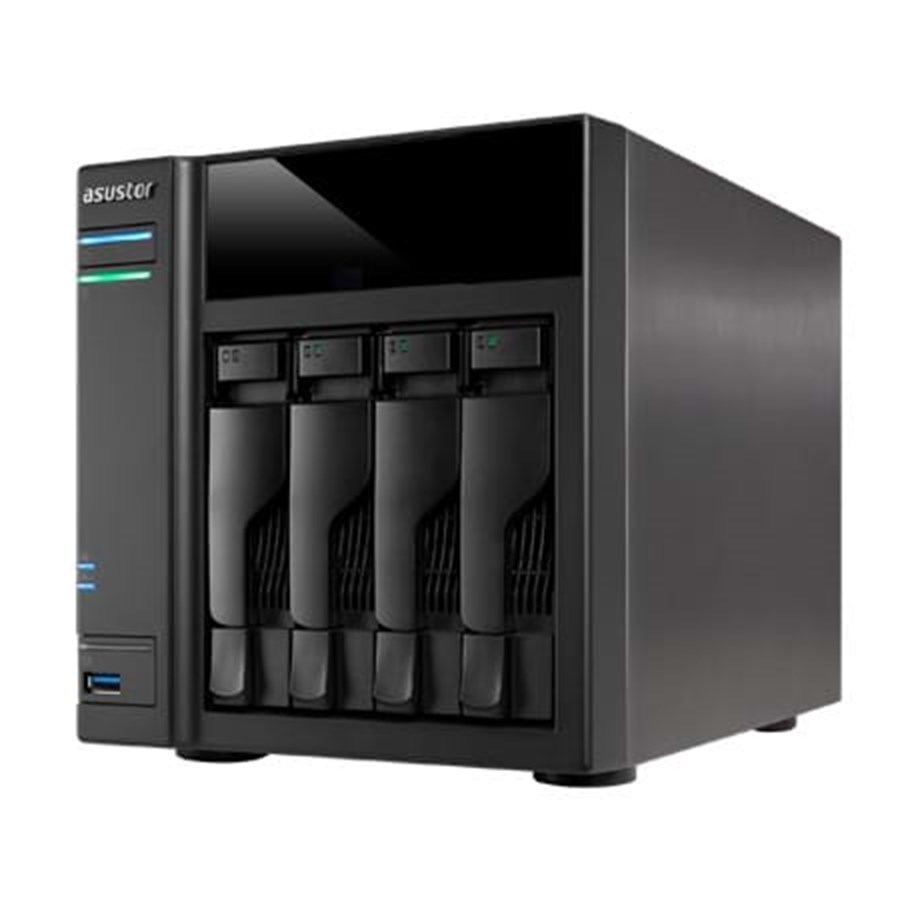 NAS-Palvelimet - ASUSTOR AS5004T - NAS & Streaming server - NAS-Palvelimet - 90IX0051-BW3S10