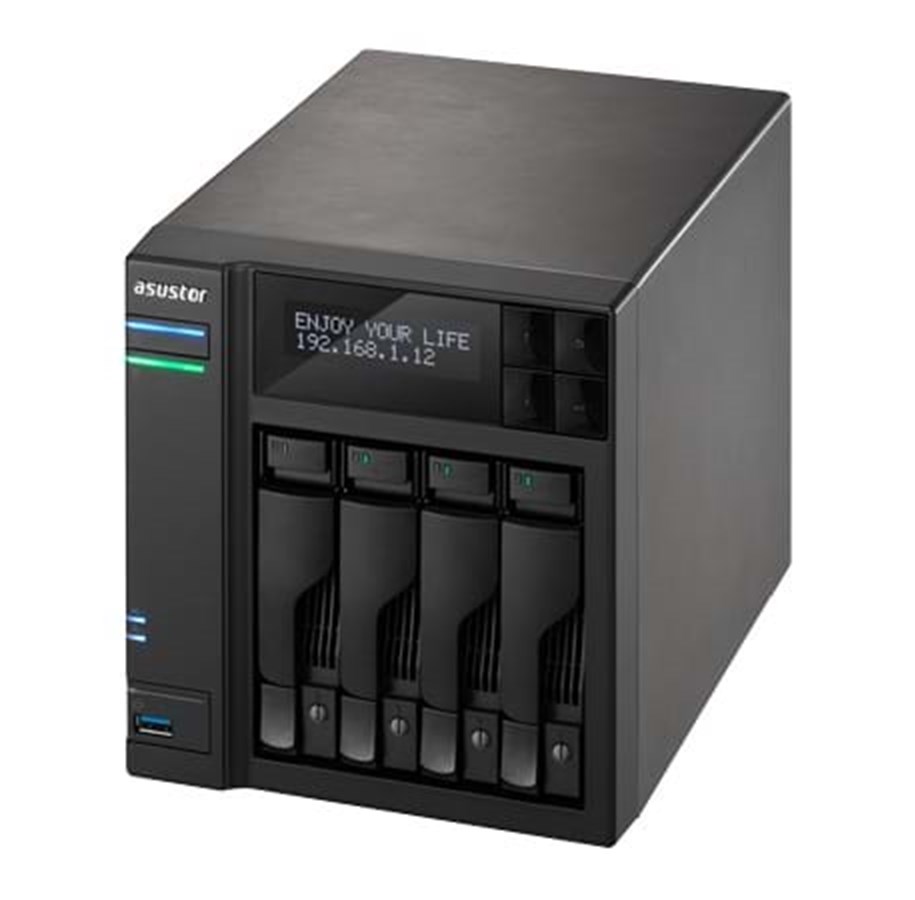 NAS-Palvelimet - ASUSTOR AS6204T - NAS & Streaming server - NAS-Palvelimet - 90IX00J1-BW3S10