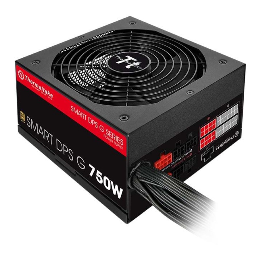 Virtalähde - Thermaltake Smart DPS G 750W Gold Virtalähde - 750 Watt - 140 mm - ATX - 80 Plus Kulta sertifioitu - PS-SPG-0750DPCGEU-G