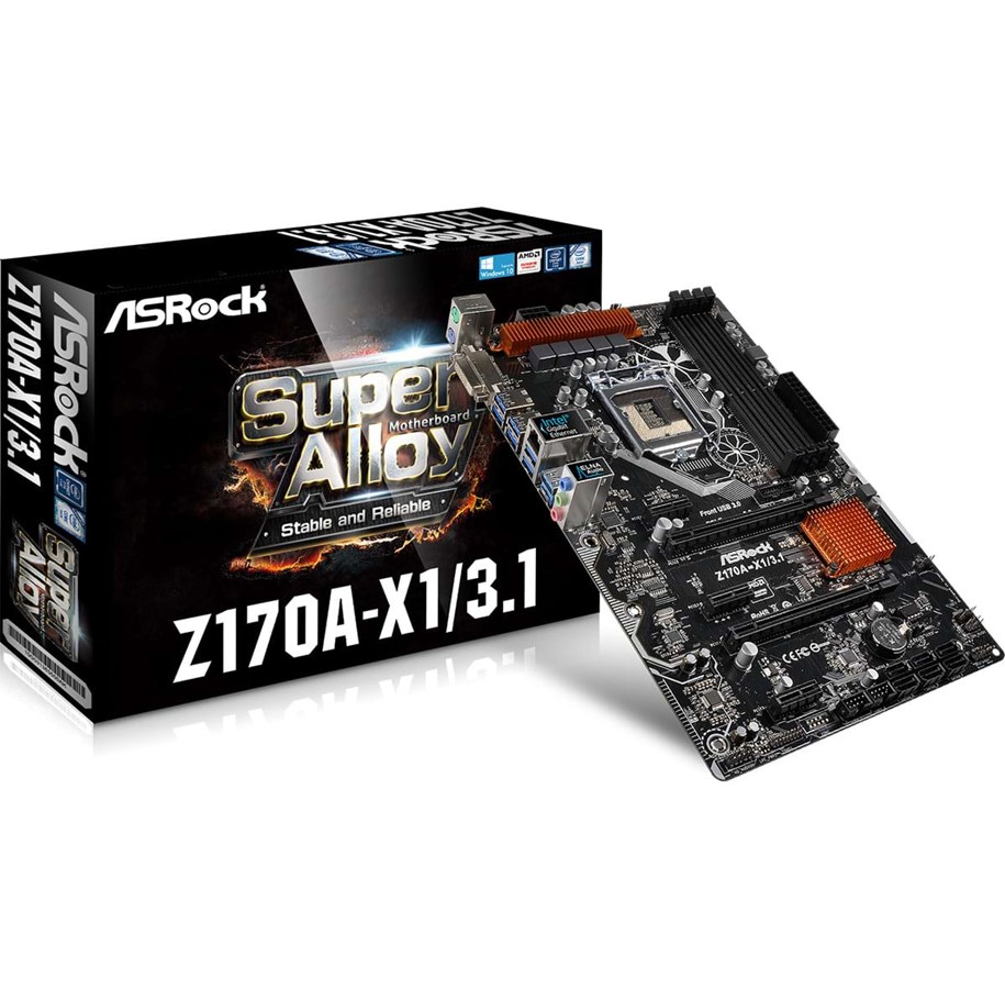 Emolevy - ASRock Z170A-X1/3.1 Emolevy - Intel Z170 - Intel LGA1151 socket - DDR4 RAM - ATX - Z170A-X1/3.1