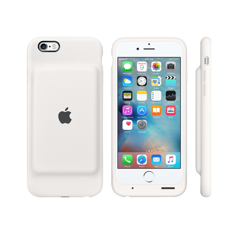Puhelin - Kannet ja kotelot - Apple iPhone 6/6s Smart Battery Case - White - MGQM2ZM/A