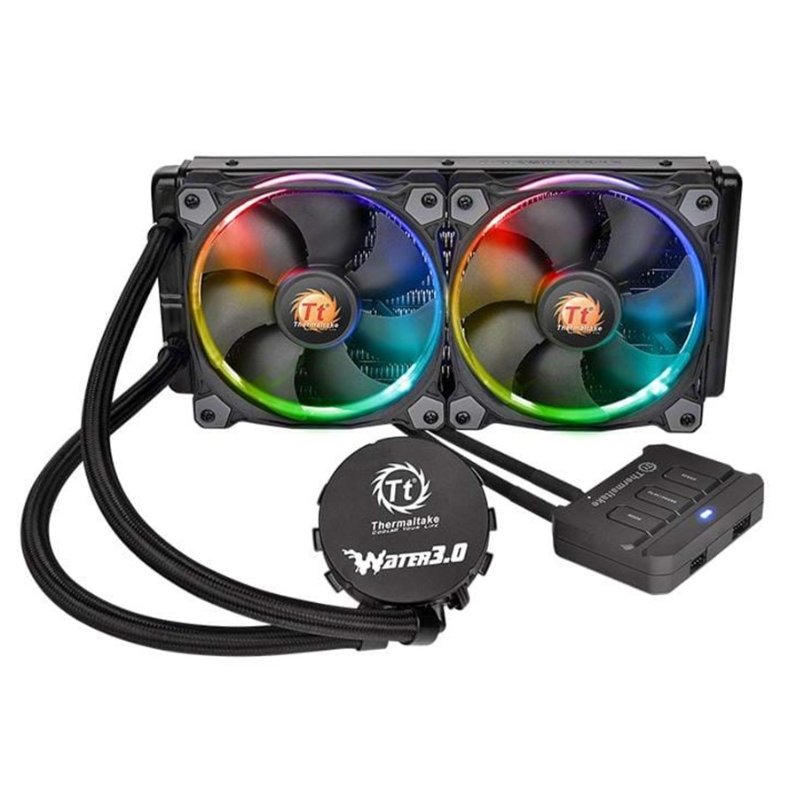 CPU-jäähdytys - Thermaltake Water 3.0 Riing RGB 240 - CPU Vesijäähdytys - Max 26 dBA - CL-W107-PL12SW-A